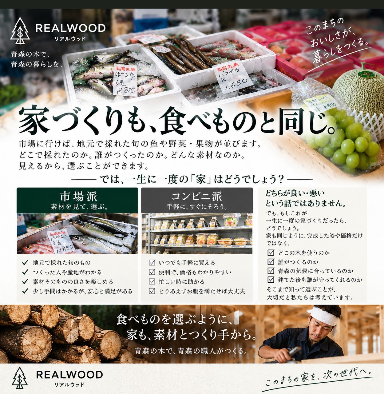 家づくりも食べ物と同じ